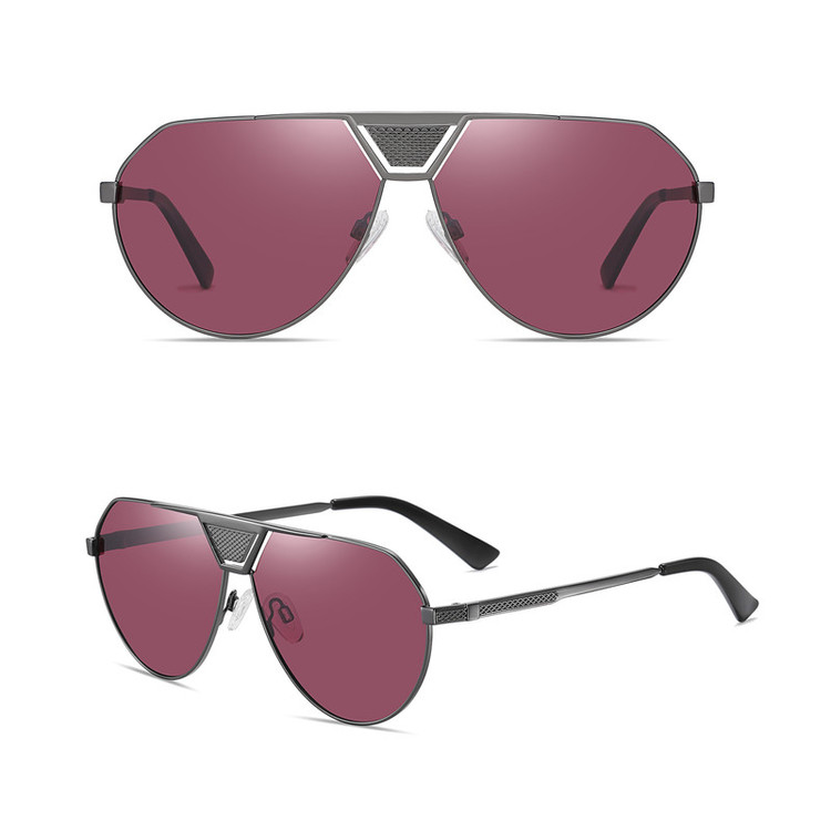 عینک آفتابی خلبانی مردانه مدل 3334C31-P39 Polarized Burgundy