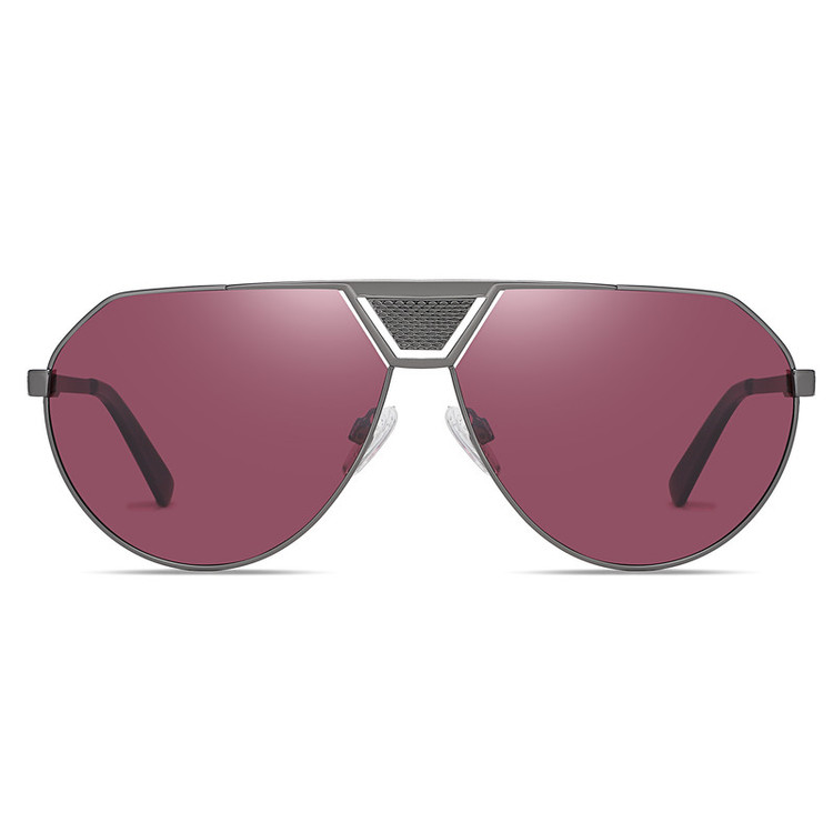 عینک آفتابی خلبانی مردانه مدل 3334C31-P39 Polarized Burgundy