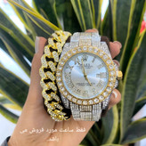 ساعت مچی عقربه ای مدل فول نگین استون قفل مخفی کد 07