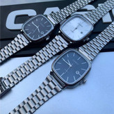 ساعت مچی کاسیو CASIO مربعی تاریخ دار بدنه کاملا استیل و رنگ ثابت کد KI