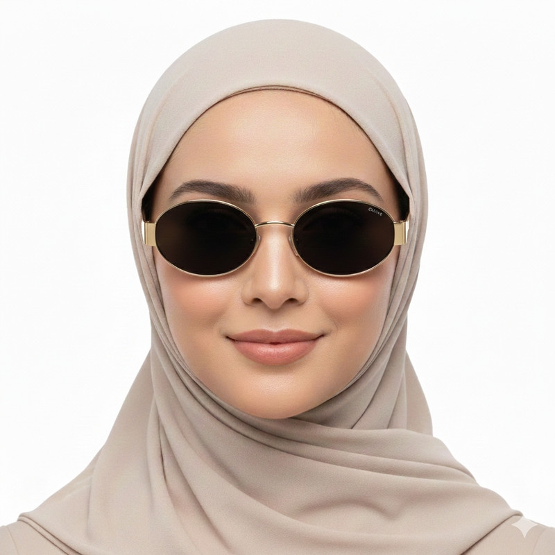 عینک آفتابی بیضی زنانه سلین مدل فلزی