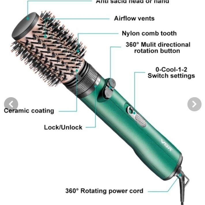سشوار چرخشی دو سر VGR V-498 1200W
