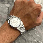 ساعت مردانه رولکس صفحه سفید استیل رنگ ثابت خاص و شیک