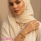 سرویس بدلیجات زنانه ژوپینگ طلایی مدل کارتیه قلبی کد 2200
