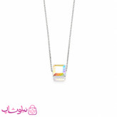 گردنبند نقره سواروسکی زنانه مدل مکعب با سنگ اوپال وزن 2/350 گرم کد 1700