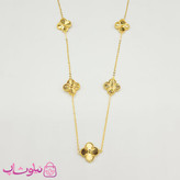 گردنبند زنانه ونکلیف طلایی آبکاری طلا تراشدار کیفیت مستر کد 750