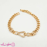 دستبند زنانه ژوپینگ طلایی مدل فرد Fred نگیندار کد 899