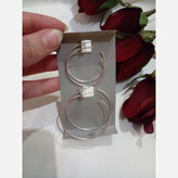 گوشواره حلقه ایی نقره در دوسایز با حک عیار 925