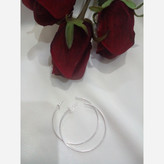 گوشواره حلقه ایی نقره در دوسایز با حک عیار 925