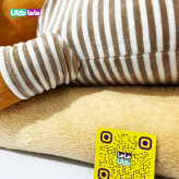 عروسک گاو پیشبندی بالشتی پتودار 60 سانتیمتر