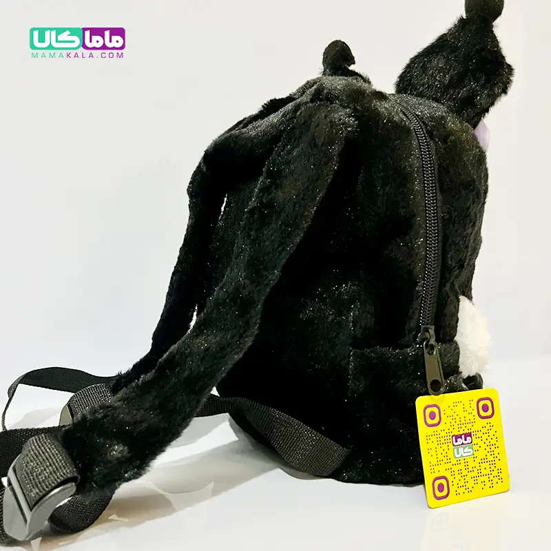 کوله پشتی عروسکی کرومی مشکی وارداتی 40 سانتیمتر